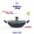 Kitchen King | Kadahi Imperial Classic Wok (Glass Lid) | 26cm / 10"